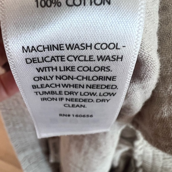 Women’s beige cotton pants size large - Picture 7 of 9